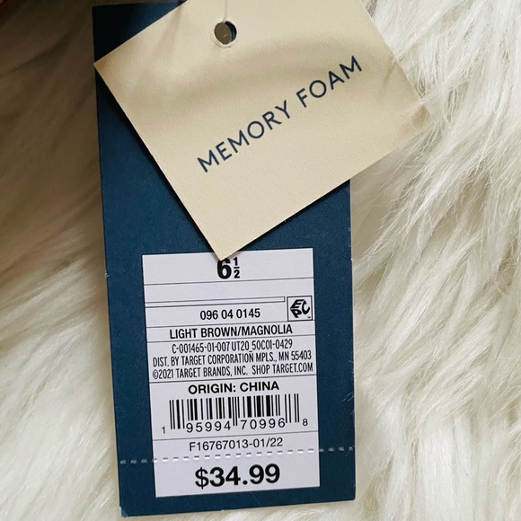 *DONATED* NWT Magnolia Wood Block Heeled Clogs Mule Slip On Woven Light Brown - Picture 3 of 15